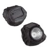 Pure Garden Solar Rock Lights 8-Pack, Waterproof LEDs for Paths, Garden, Outdoor Lighting Set, Black 50-21-8